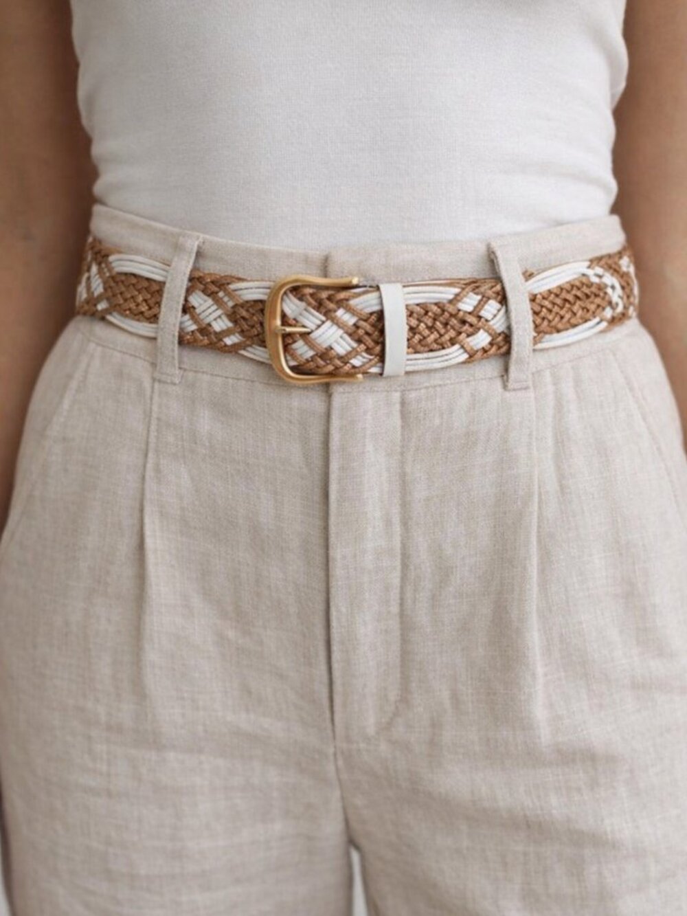 BRAIDED LEATHER BELT!
